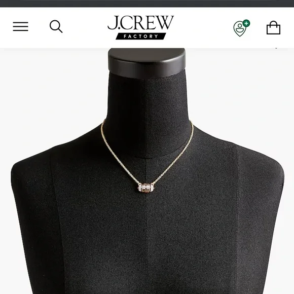 NWT JCrew Factory Pavé football charm necklace - Picture 4 of 5